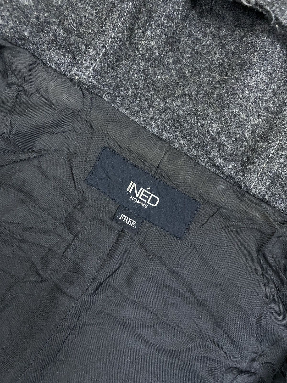 Yohji Yamamoto Yohji Yamamoto Ined Homme Single Pocket Wool Hoodie Jacket Size US M / EU 48-50 / 2 - 7 Thumbnail
