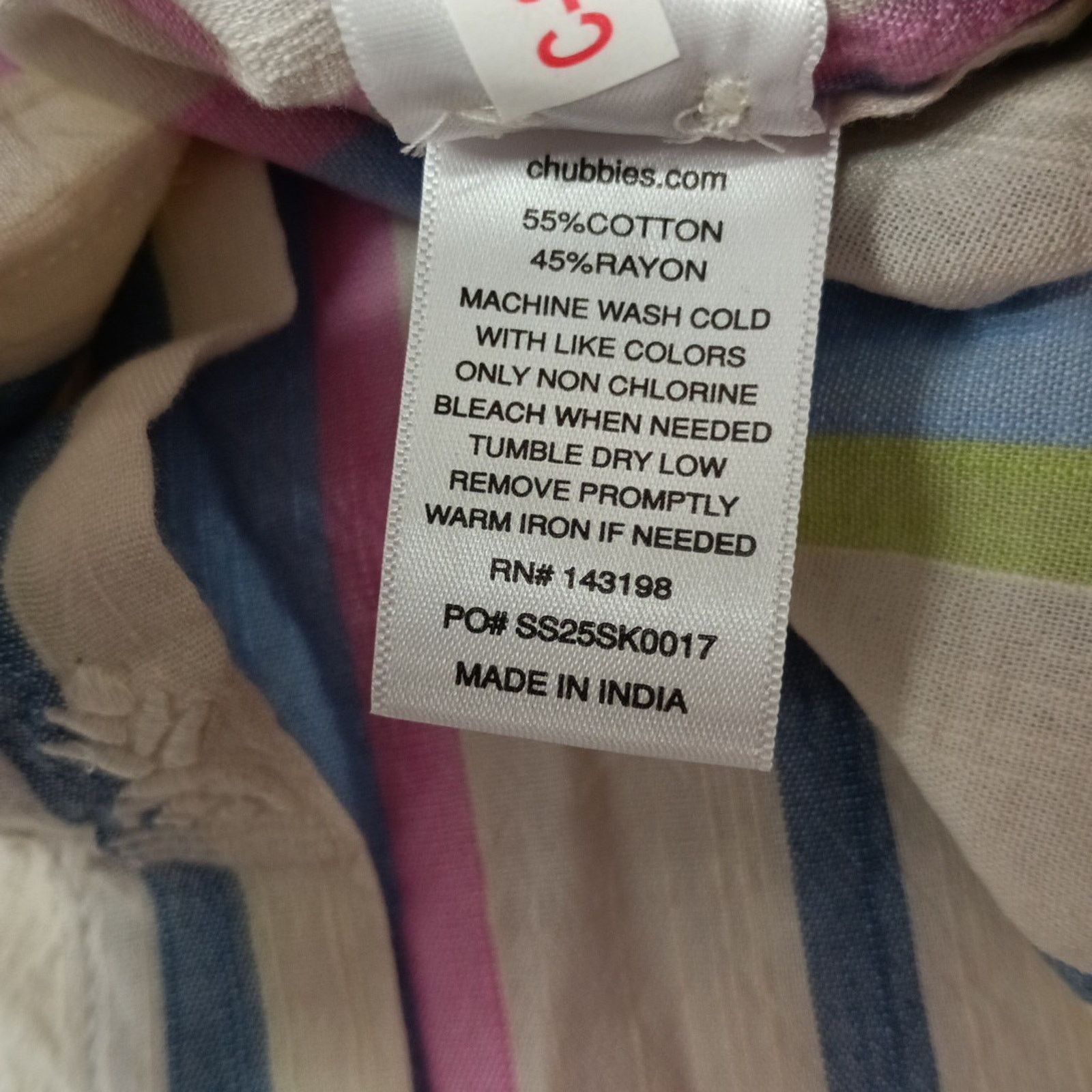 Chubbies Chubbies Soft Serve Friday Shirt Men's XL Striped Multicolor Size US XL / EU 56 / 4 - 7 Thumbnail