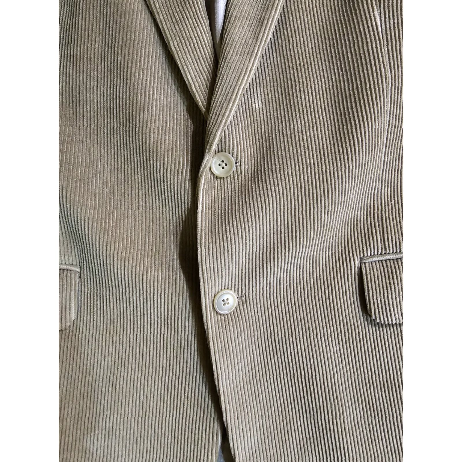 Chaps Chaps By Ralph Lauren Tan Corduroy Blazer Lined Sport Coat Jacket Mens Size 44 Long Size 44R - 5 Thumbnail