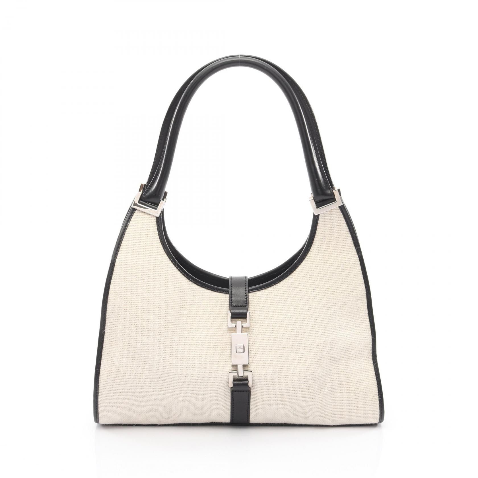 Gucci Gucci Gucci Jackie Canvas Leather Shoulder Bag Textile Shoulder Bag 0021067 DUTY FREE for USA Size ONE SIZE - 1 Thumbnail