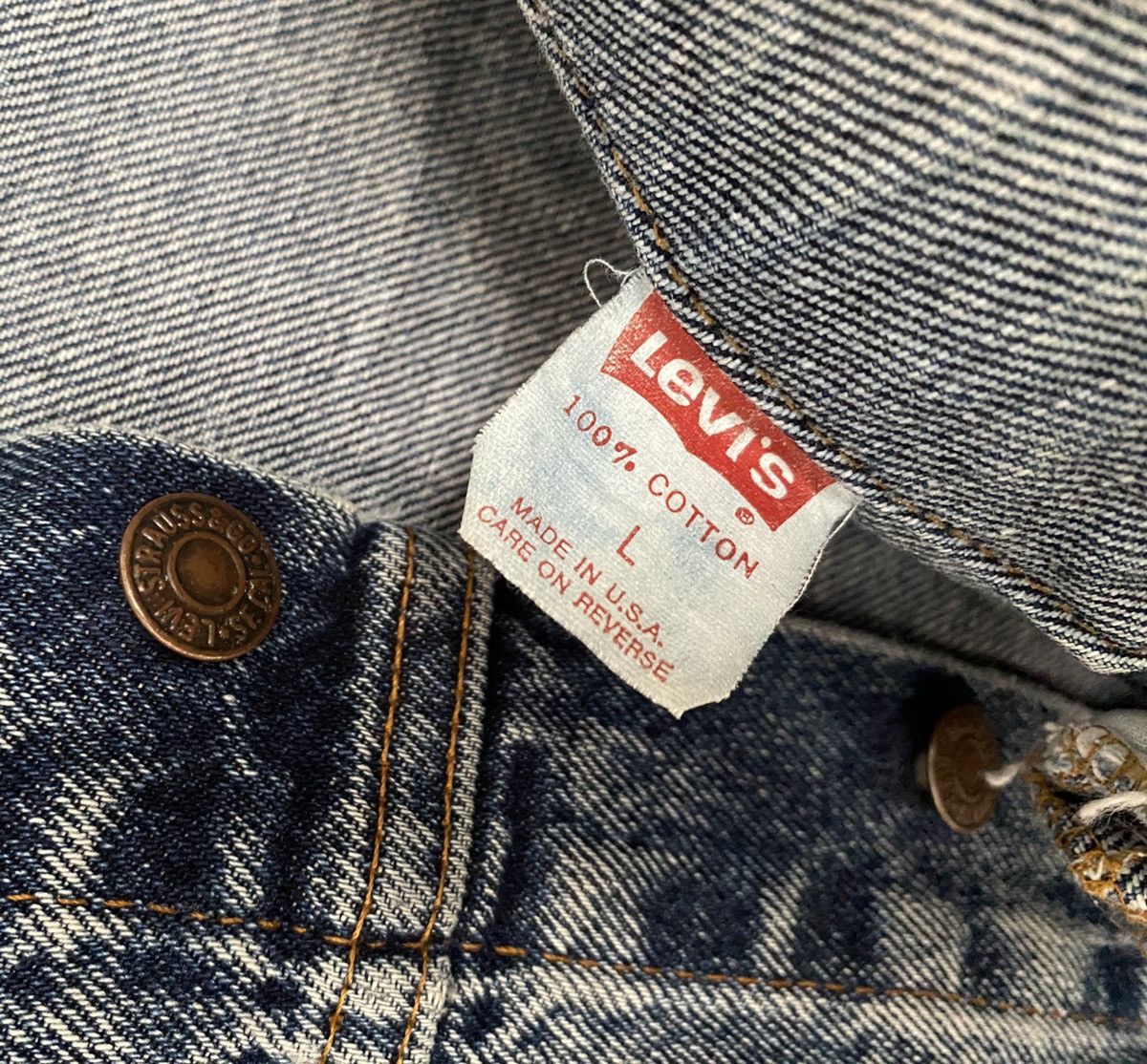 Levi's × Vintage Vintage Brand Levis Acid Wash Trucker Denim Jacket 1990s Size US L / EU 52-54 / 3 - 11 Thumbnail