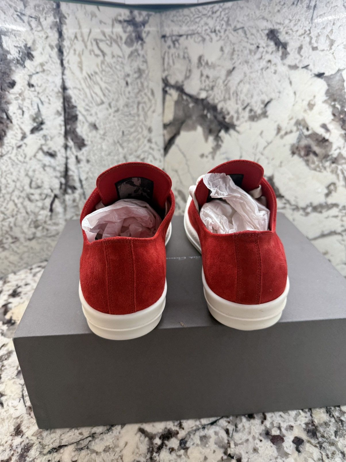 Rick Owens Rick Owens Extreme Lo Red Suede Trainers Size 41 Size US 8 / EU 41 - 4 Thumbnail