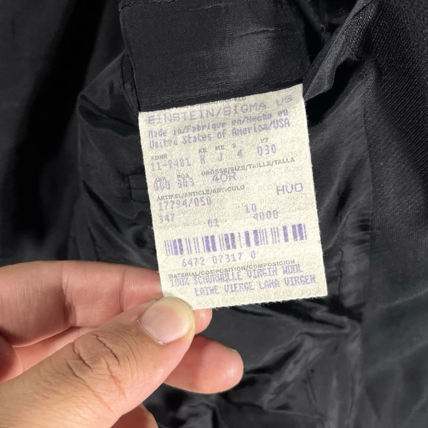 Hugo Boss Hugo Boss Jacket Mens 40 Regular Black Wool Blazer 90s Designer City Classic Size 40R - 6 Thumbnail