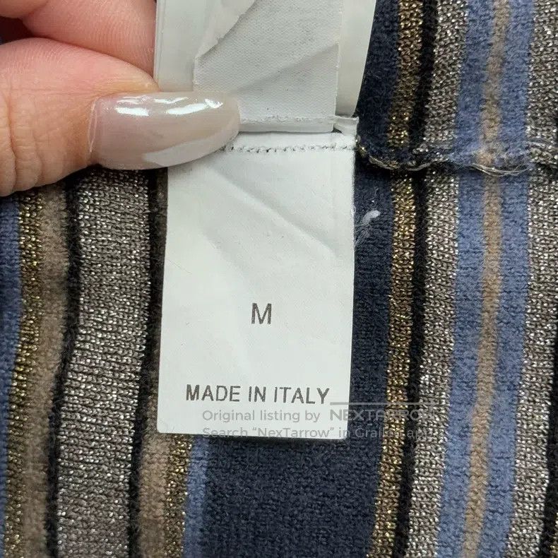 Brunello Cucinelli Brunello Cucinelli Blue striped fine glitter wool sweater Size M / US 6-8 / IT 42-44 - 7 Thumbnail