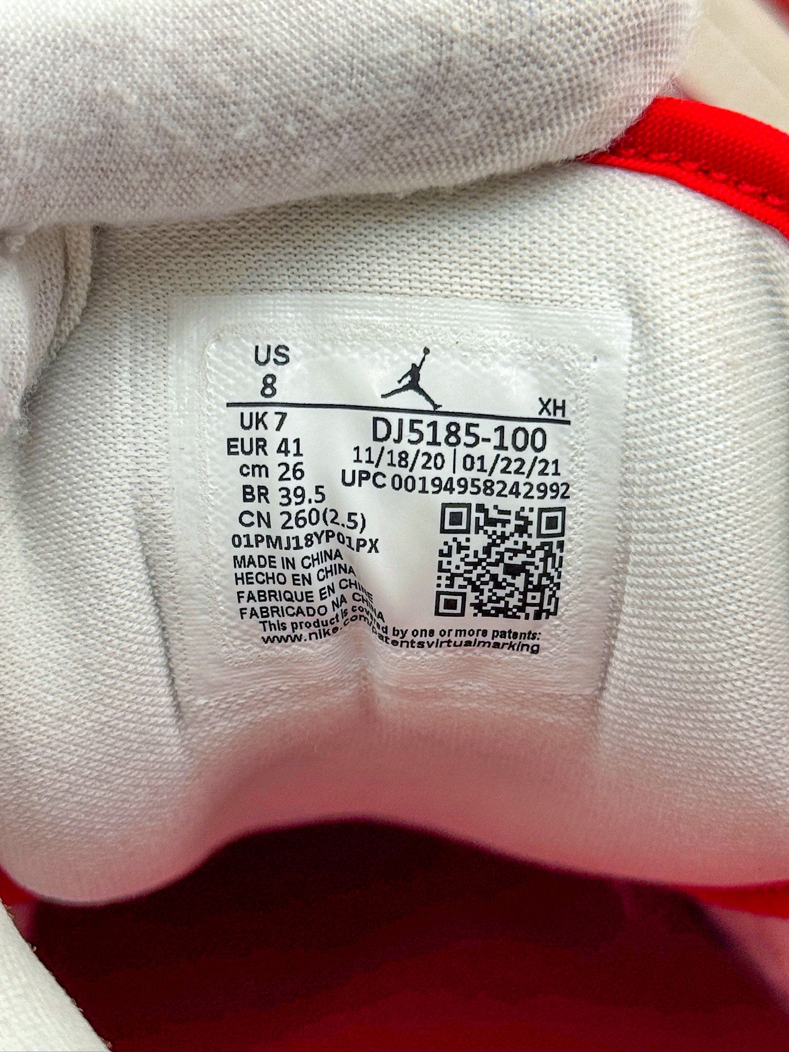 Nike Nike Air Jordan 1 Low SE White Red "Spades" Sneakers Size US 8 / EU 41 - 15 Thumbnail