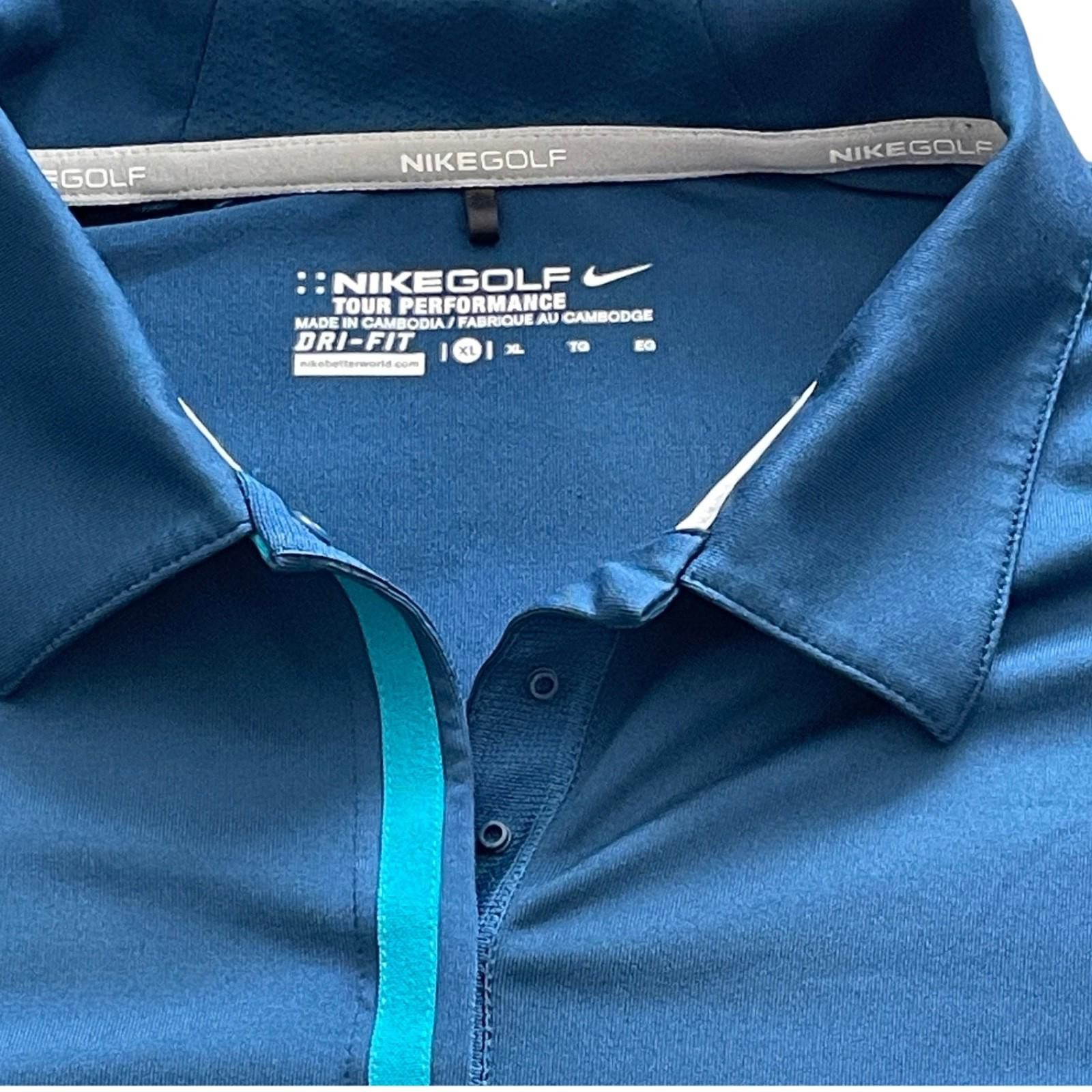 Nike Nike Golf Dri-FIT Women’s XL Blue Micro Pique Polo Shirt Size XL / US 12-14 / IT 48-50 - 5 Thumbnail