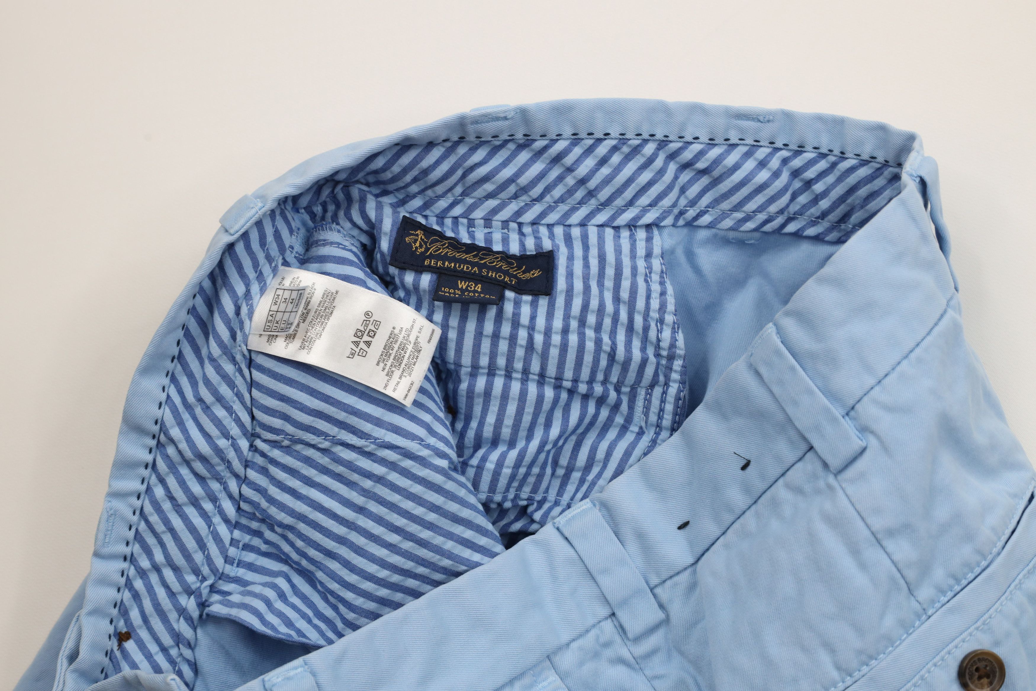 Brooks Brothers × Vintage Vintage Brooks Brothers Bermuda Chino Shorts Carolina Blue Size US 34 / EU 50 - 6 Thumbnail