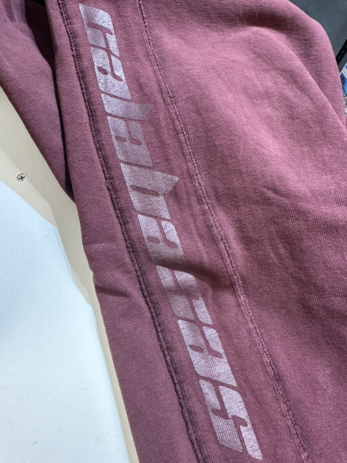 Adidas Yeezy Season 5 Calabasas Oxblood Sweatpants Burgundy Maroon Size US 29 - 4 Thumbnail