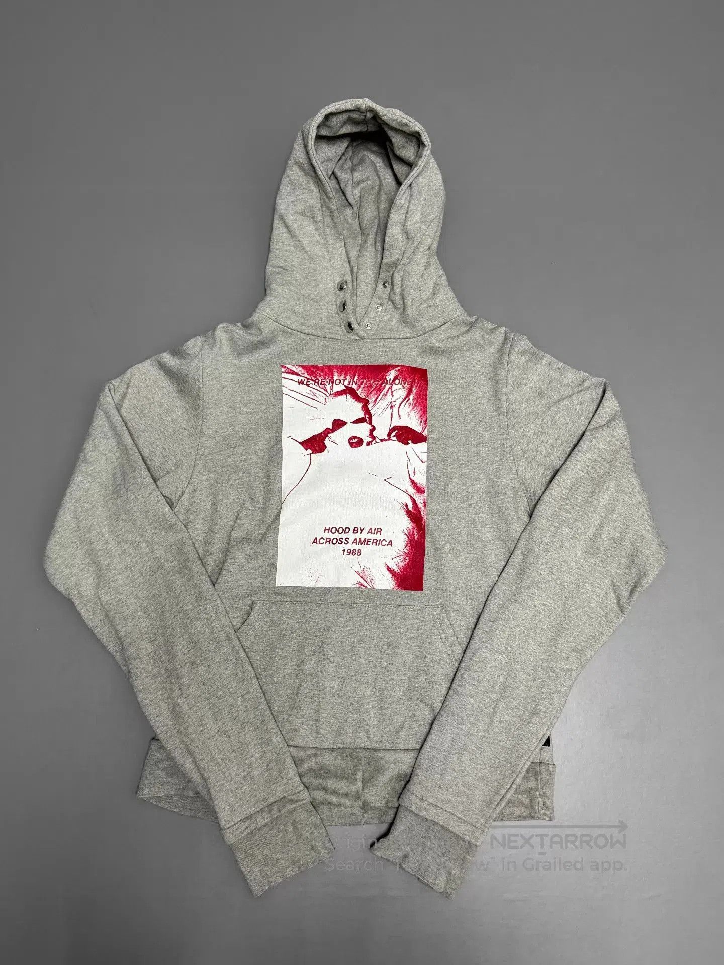 Hood By Air Gray Graphic Print Hoodie with Hood, Size M. Size US M / EU 48-50 / 2 - 1 Thumbnail