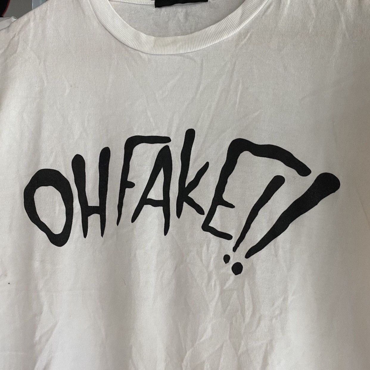 Kaws × Medicom Toy × Original Fake OriginalFake x KAWS "OH FAKE!!" Graphic Logo T-Shirt Size M Size US M / EU 48-50 / 2 - 5 Thumbnail