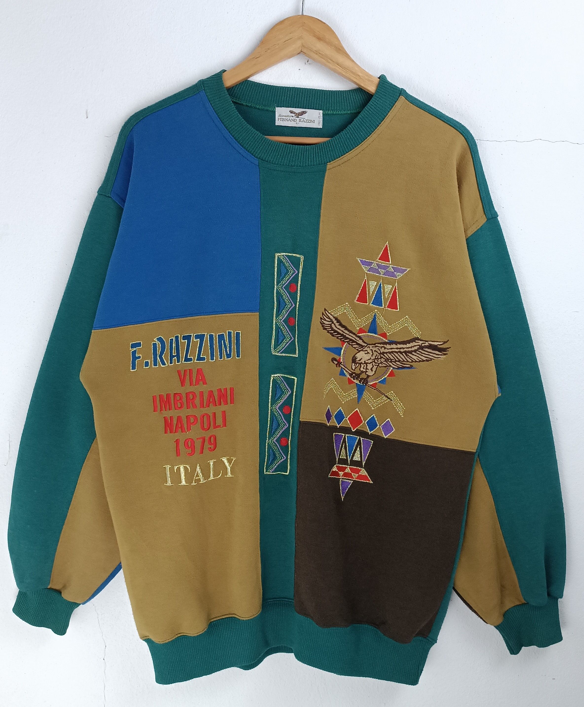 Vintage VINTAGE 90'S FERNAND RAZZINI NAPOLI ITALY SWEATER VERY RARE Size US L / EU 52-54 / 3 - 3 Thumbnail