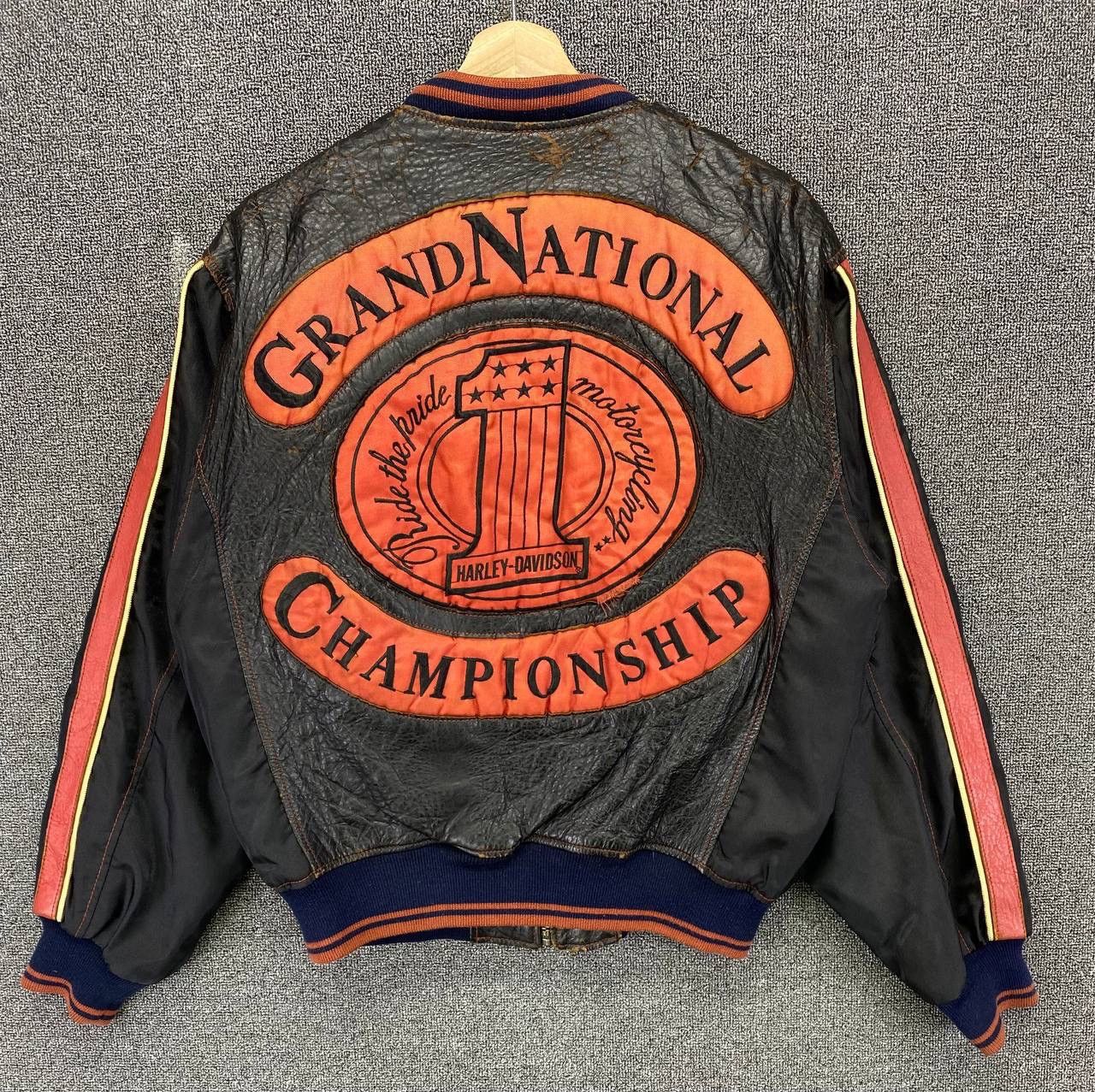 Harley Davidson Vintage Harley Davidson Championship Racing Leather Jacket Size US M / EU 48-50 / 2 - 1 Thumbnail