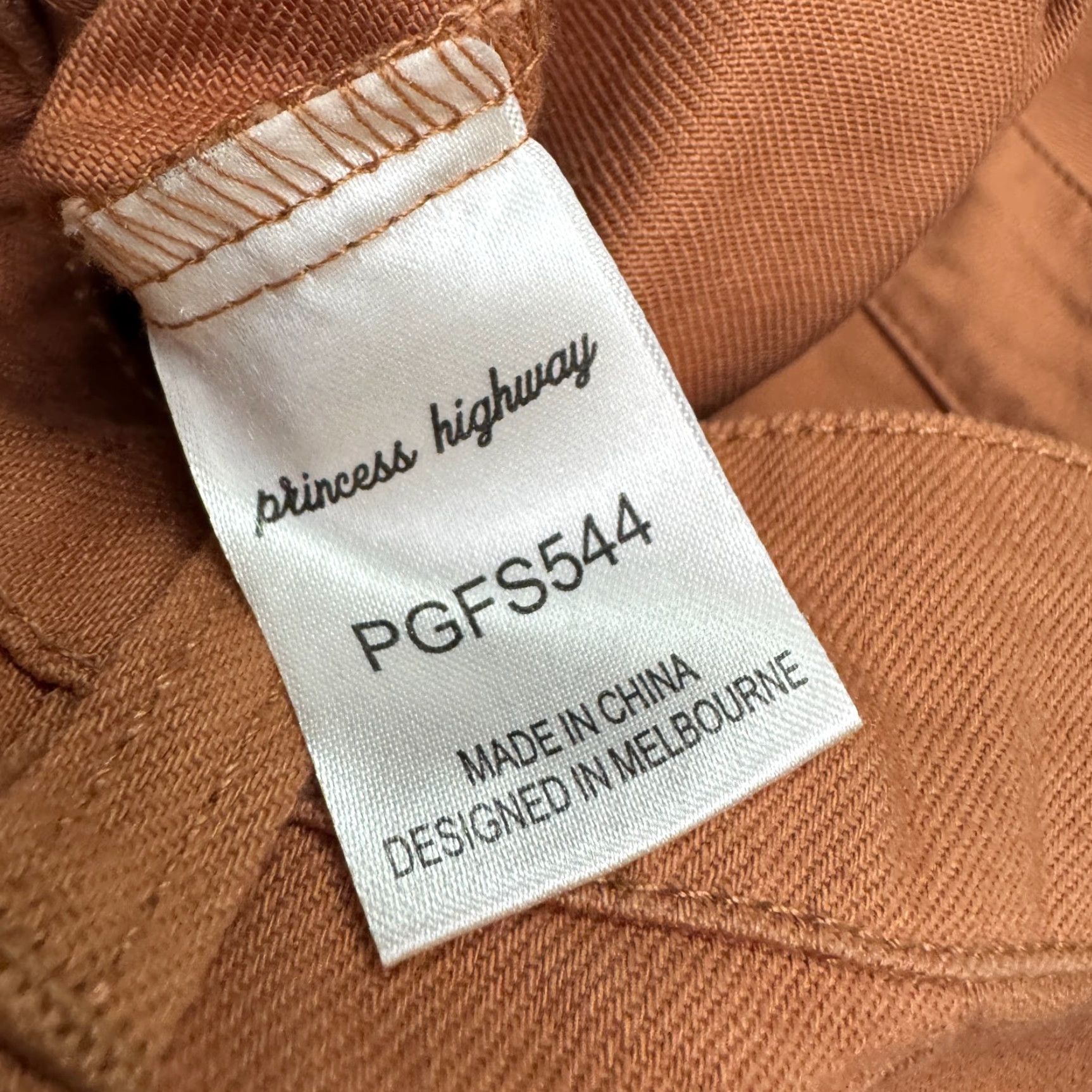 Vintage Princess Highway Celeste Jeans Women's 10 Tan High Rise Denim 5-Pocket Regular Stretch Inseam 28" NWT Vintage No NWT Size 32" / US 10 / IT 46 - 7 Thumbnail