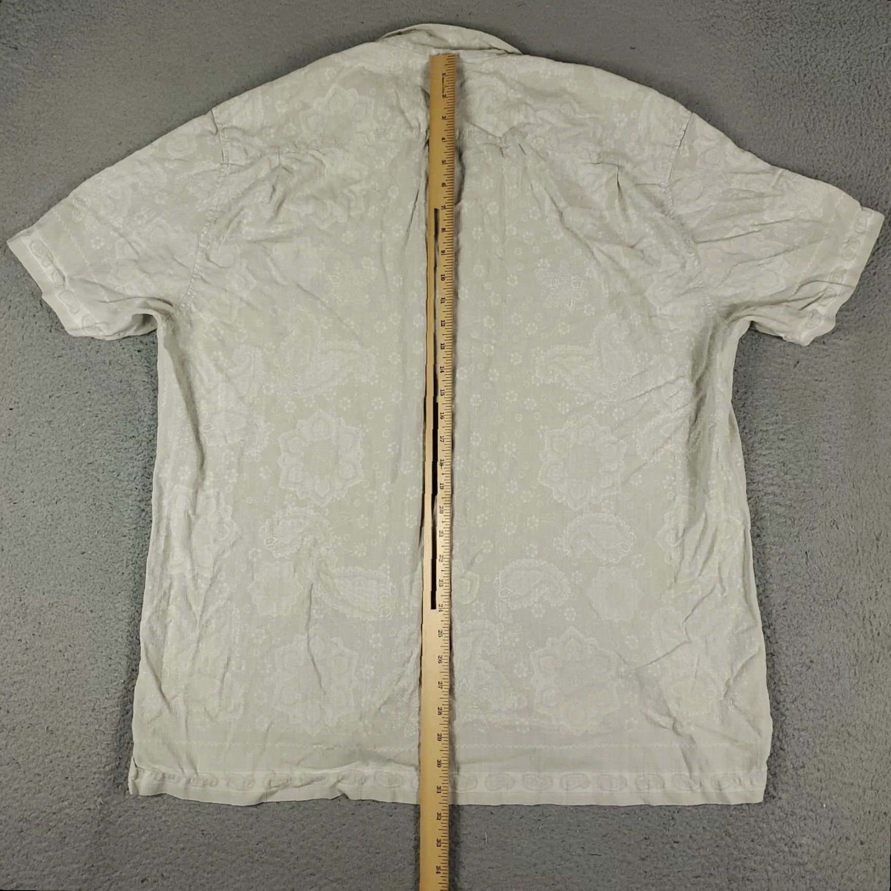 Tommy Bahama Tommy Bahama Button-Up Shirt Mens 2XL Beige Hawaiian Short Sleeve Aloha Casual Size US XXL / EU 58 / 5 - 6 Thumbnail