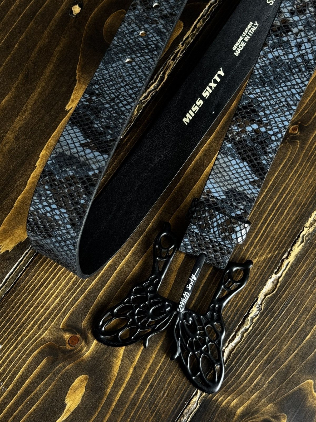 Miss Sixty Miss Sixty Python Leather Y2K 00’s Belt Size ONE SIZE - 3 Thumbnail
