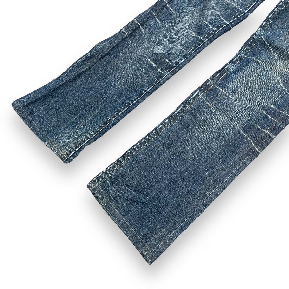 If Six Was Nine 🇯🇵 AMARANTINE "9 POCKETS" WASHED FlARE DENIM PANTS Size US 30 / EU 46 - 4 Thumbnail