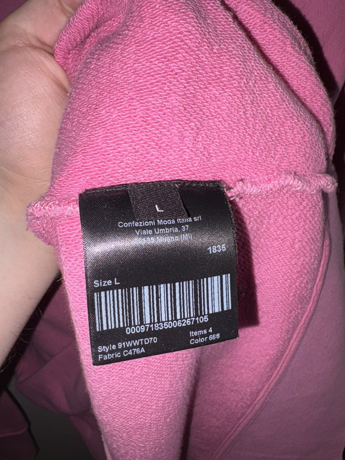 Calvin Klein 205W39NYC Calvin Klein 205W39NYC by Raf Simons Pink V neck Sweater Size US L / EU 52-54 / 3 - 4 Thumbnail