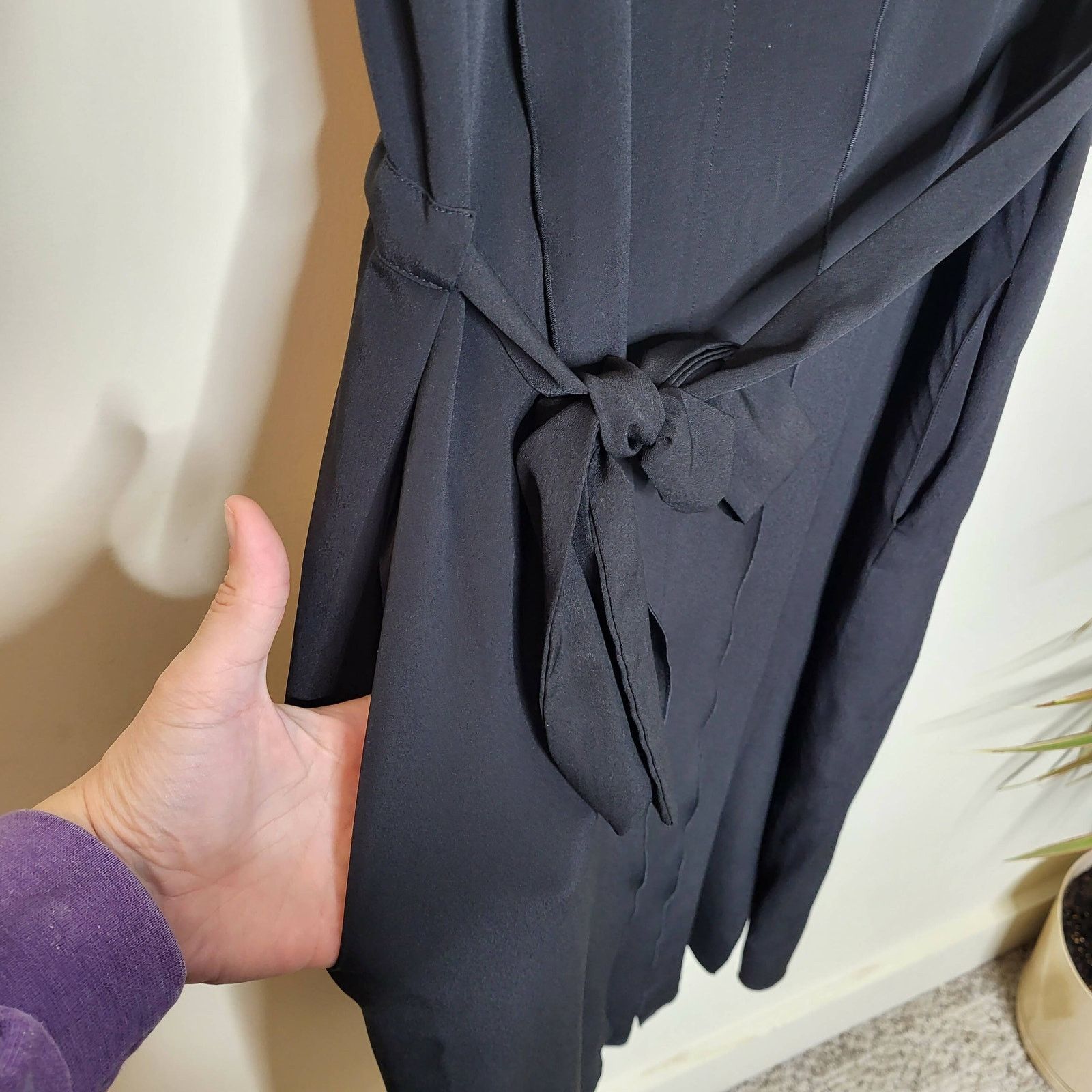 Jil Sander Jil Sander Silk Black Sleeveless Button Midi Shirt Dress 40 Size S / US 4 / IT 40 - 8 Thumbnail