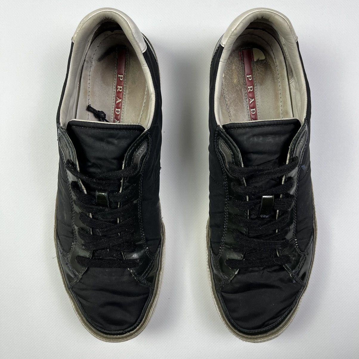 Prada × Vintage Prada Milano Vintage Low Sneakers Black Luxury Size US 8 / EU 41 - 3 Thumbnail