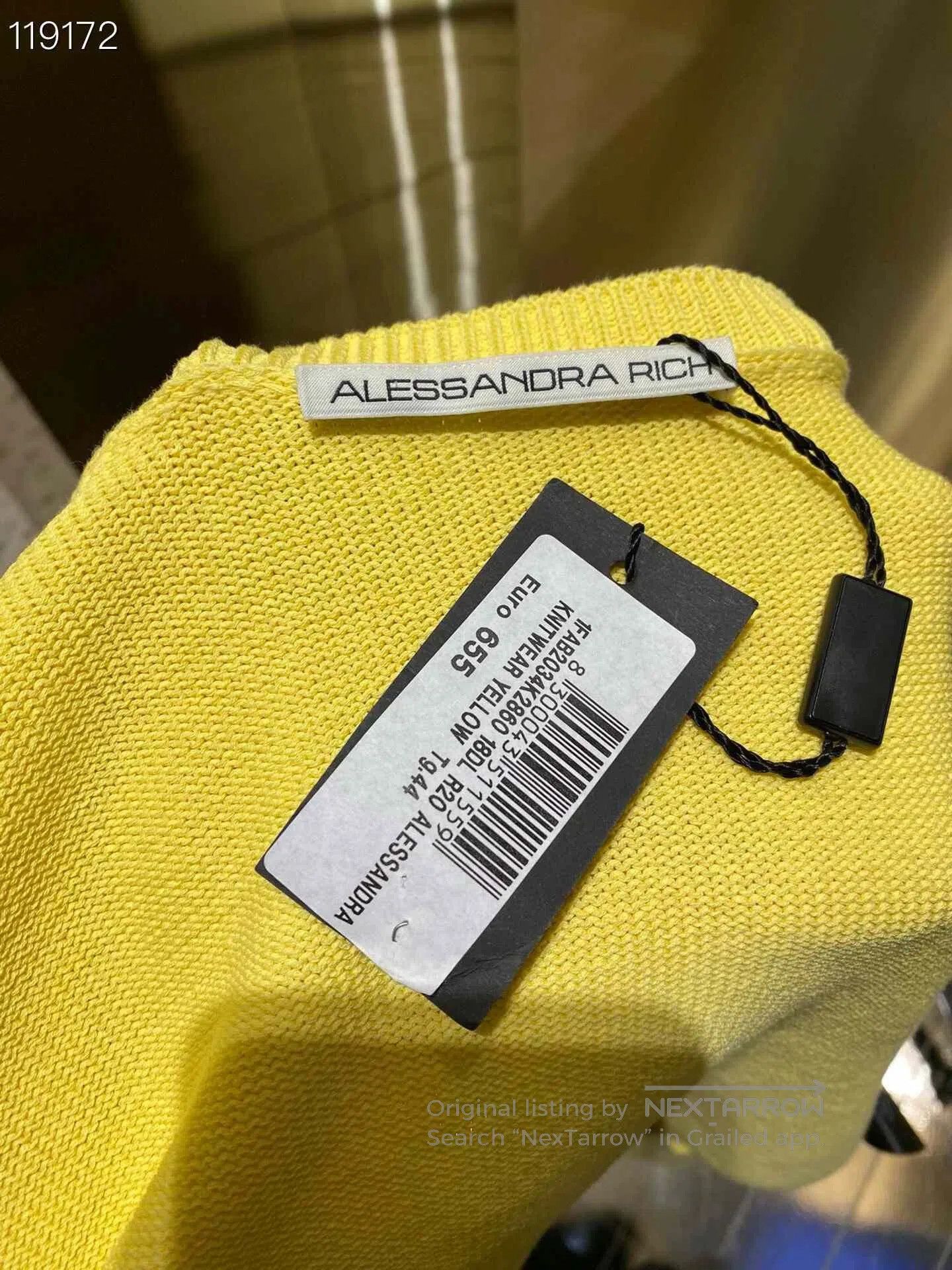 Alessandra Rich Alessandra Rich Yellow Short Cropped Cardigan. Size M / US 6-8 / IT 42-44 - 4 Thumbnail
