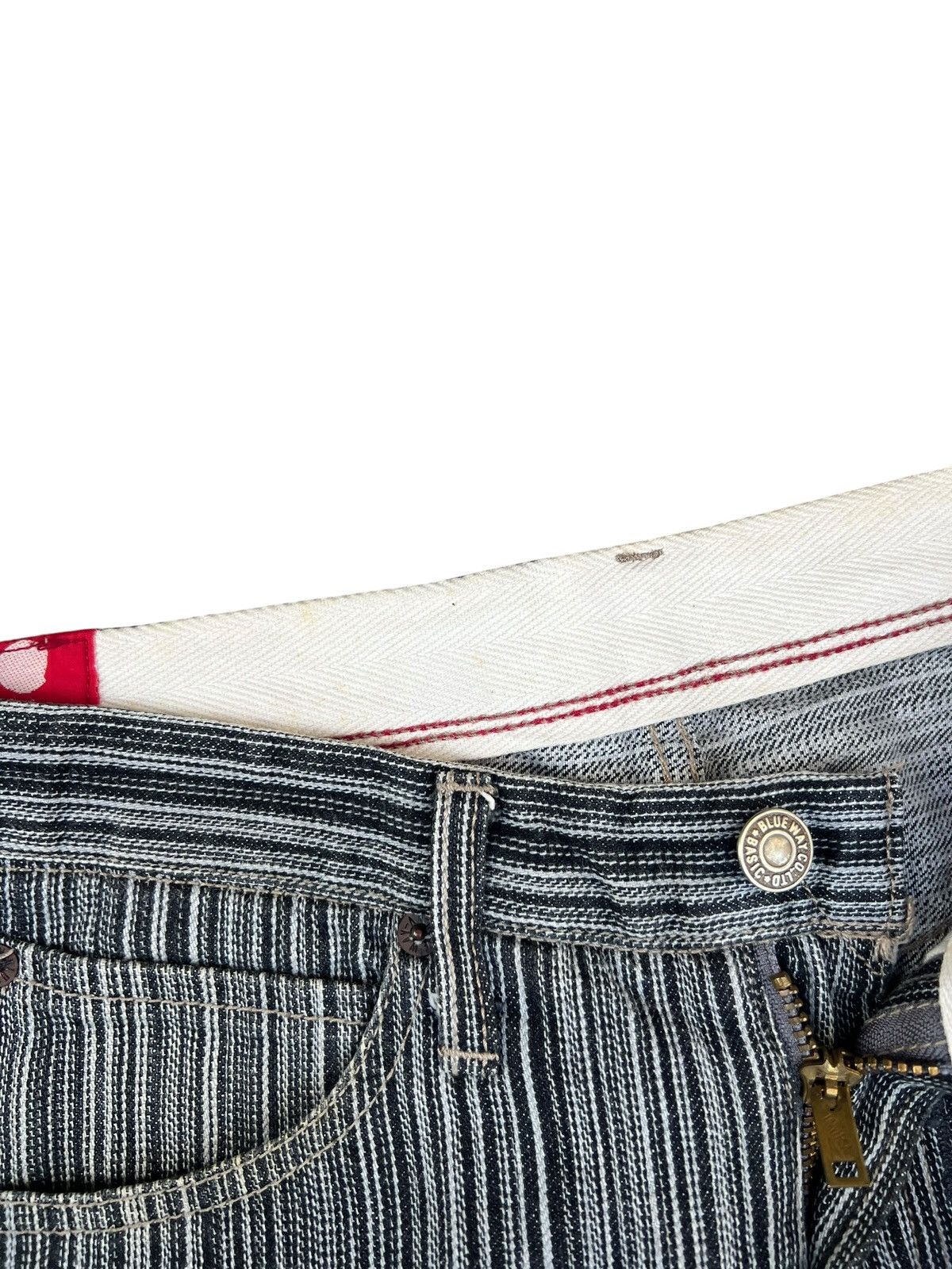 Schlussel BLUE WAY Japan Striped Flare Jeans Size US 30 / EU 46 - 7 Thumbnail