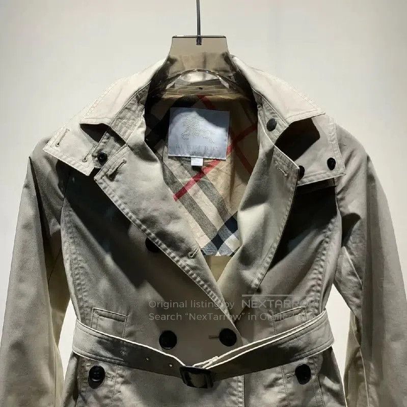 Burberry Burberry Khaki Cotton Trench Coat for Women. Size M / US 6-8 / IT 42-44 - 3 Thumbnail