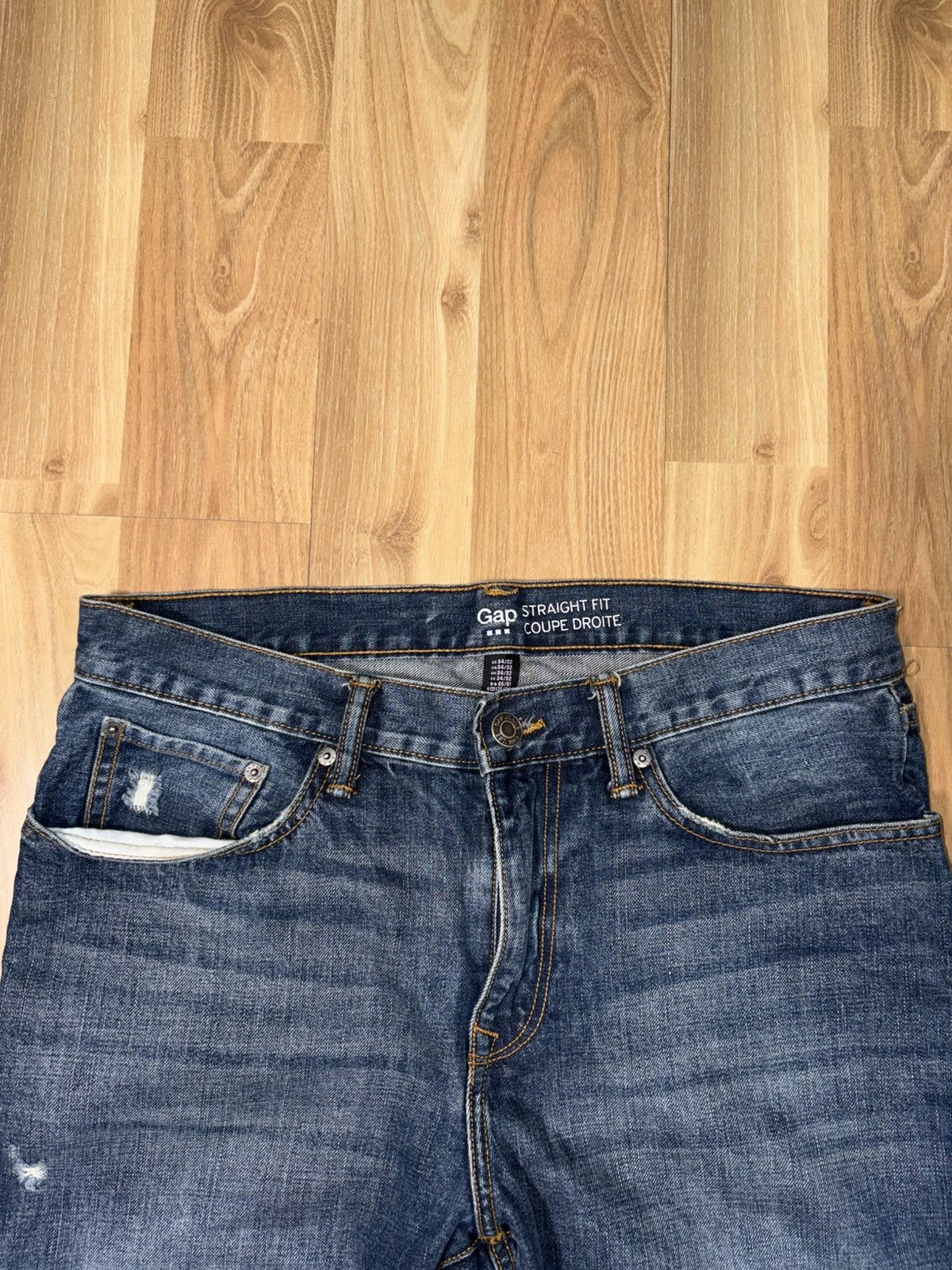 Gap Gap Straight Fit Jeans Dark Indigo- 34 Spring 2016 Archive Size US 34 / EU 50 - 3 Thumbnail