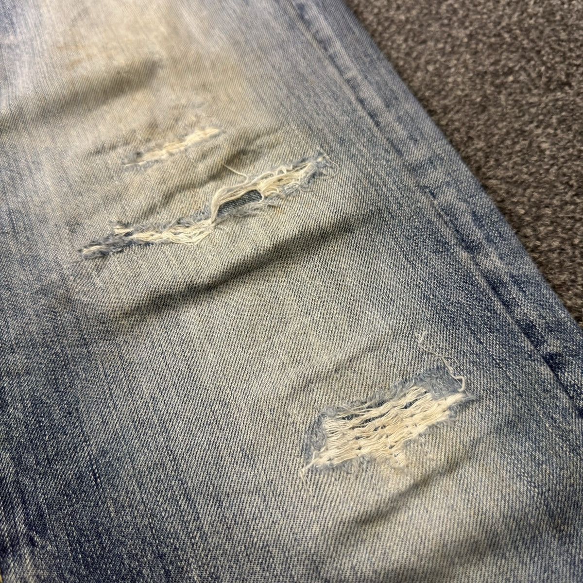 Undercover × Uniqlo 🔥🇯🇵 Archive Vintage 90s Uniqlo S002 UJ Distressed Denim Jeans Size US 34 / EU 50 - 11 Thumbnail