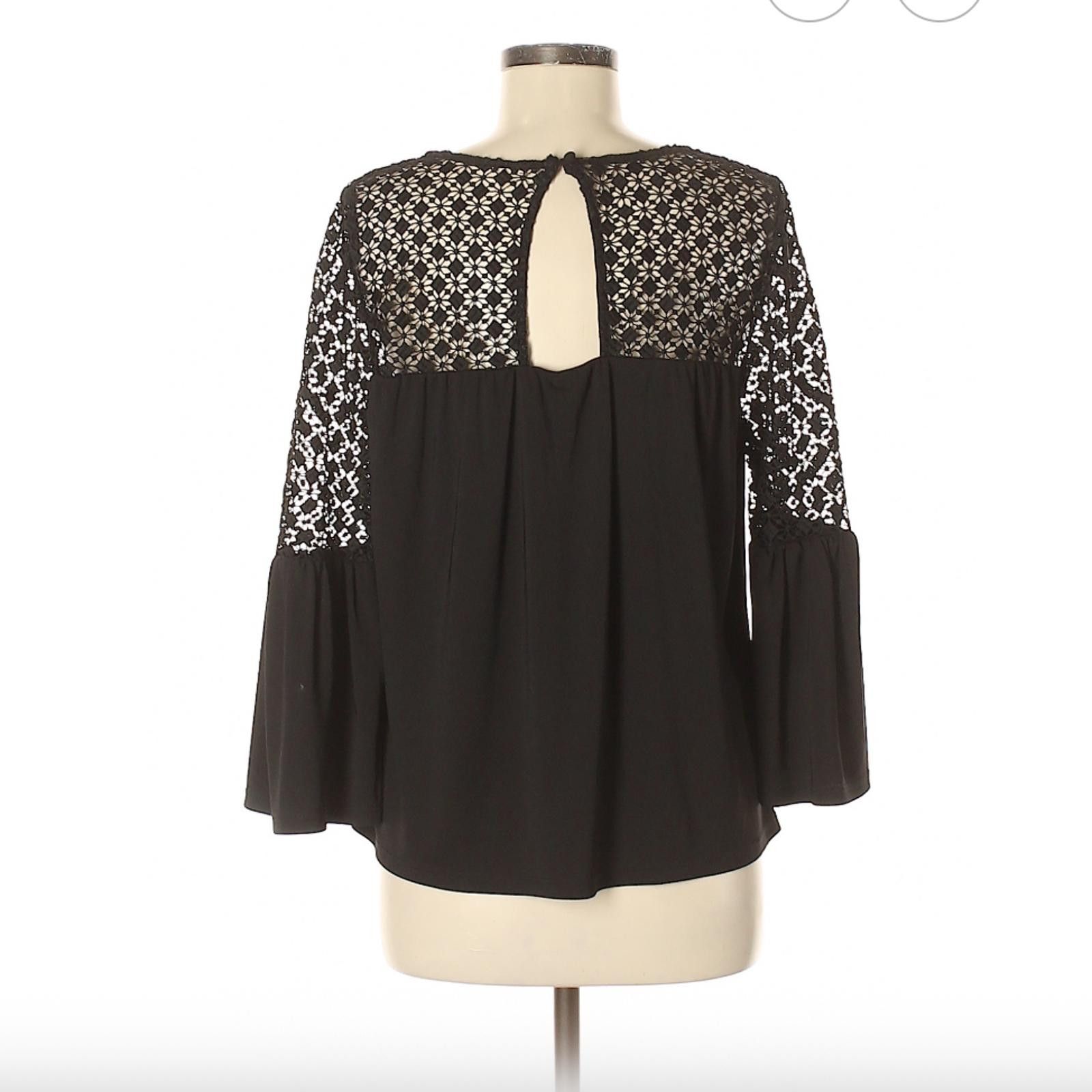 Other White House Black Market Black 3/4 Sleeve Top Size M Size M / US 6-8 / IT 42-44 - 2 Thumbnail