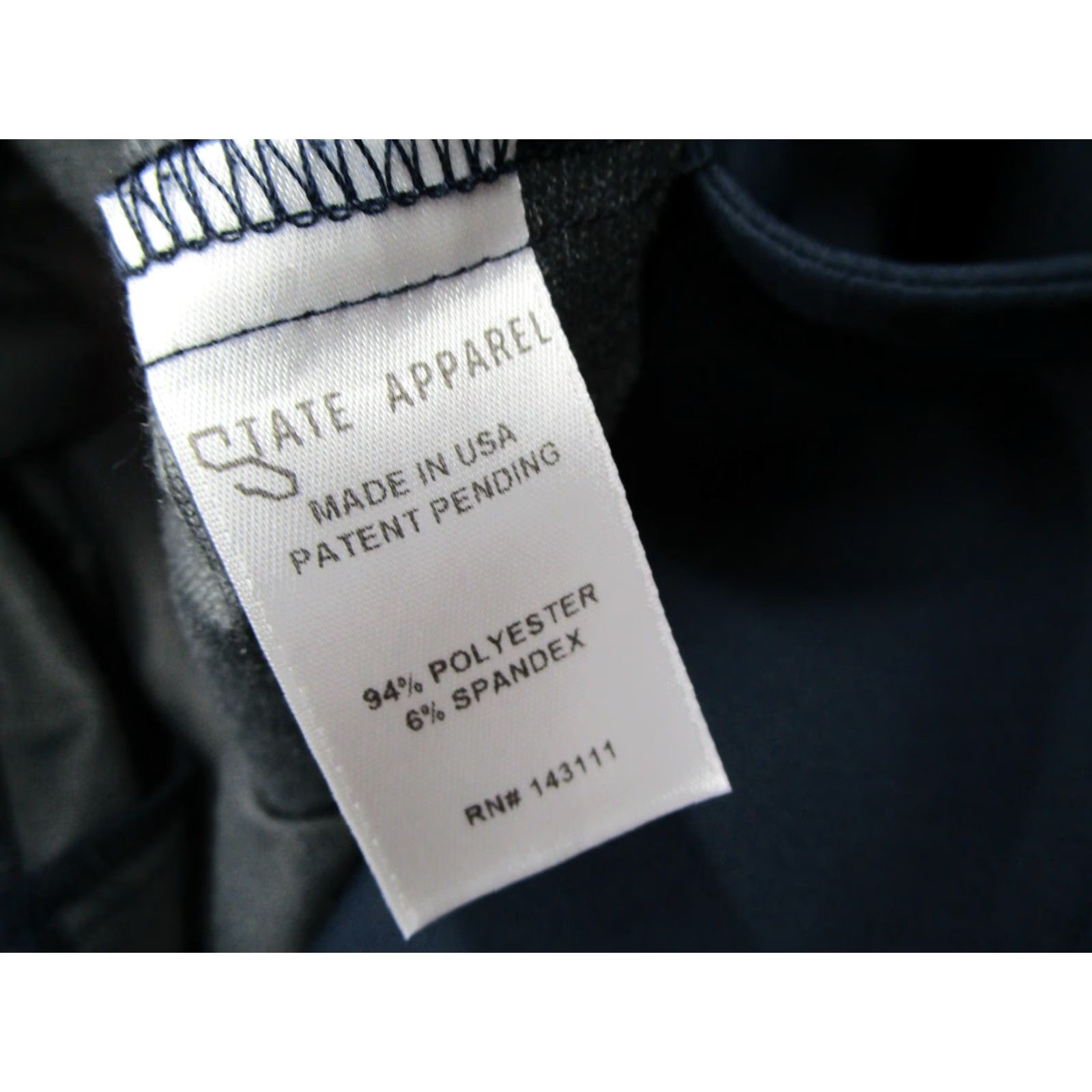 Vintage STATE APPAREL Men's Blue flat front COMPETITION pants 34x33 Zip 5-Pocket Chino polyester spandex Made in USA Vintage: No (adjusted not allowed). Size US 34 / EU 50 - 6 Thumbnail