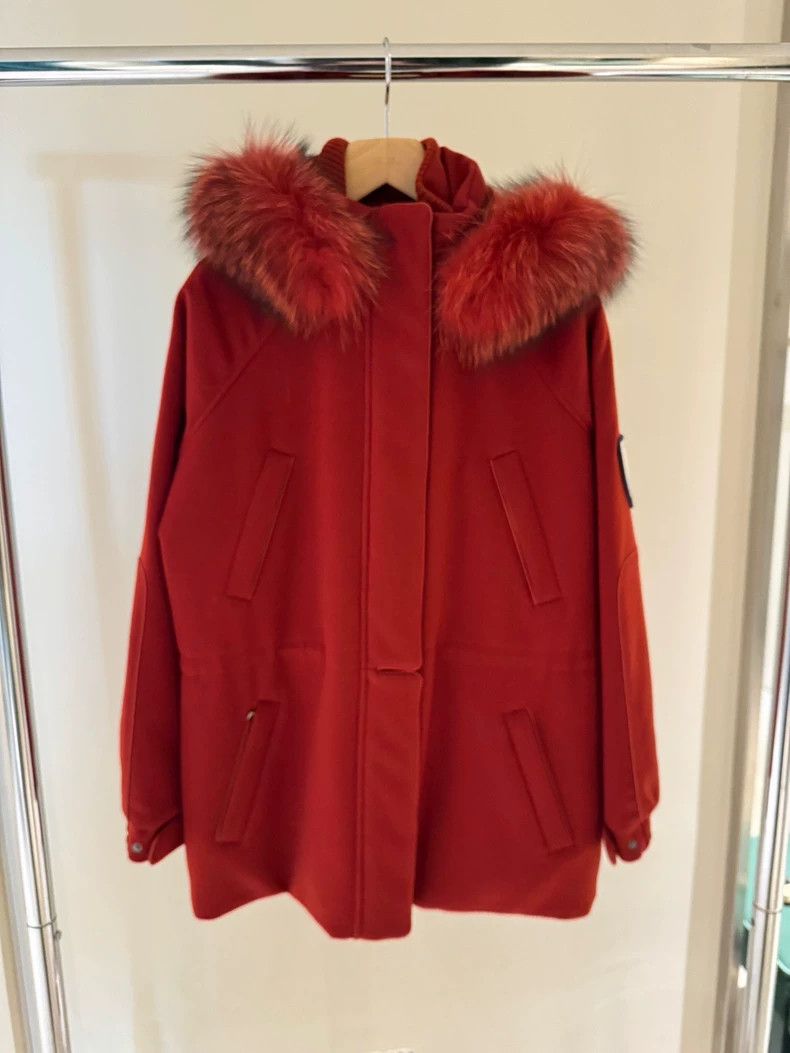 Loro Piana LORO PIANA Ms.Bordeaux red cashmere coat Size XS / US 0-2 / IT 36-38 - 1 Thumbnail