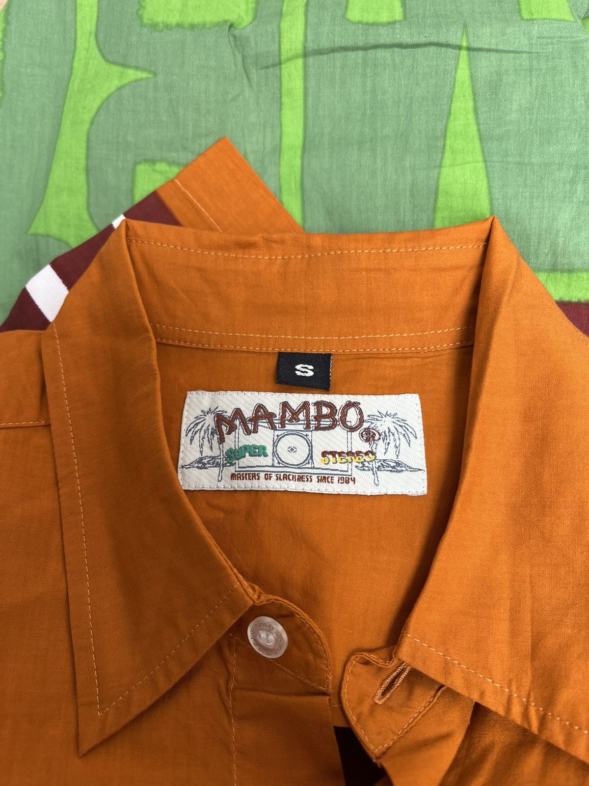 Mambo × Vintage RARE Surf Style Mambo Shirt Cotton Big Logo Never Worn Size US S / EU 44-46 / 1 - 8 Thumbnail