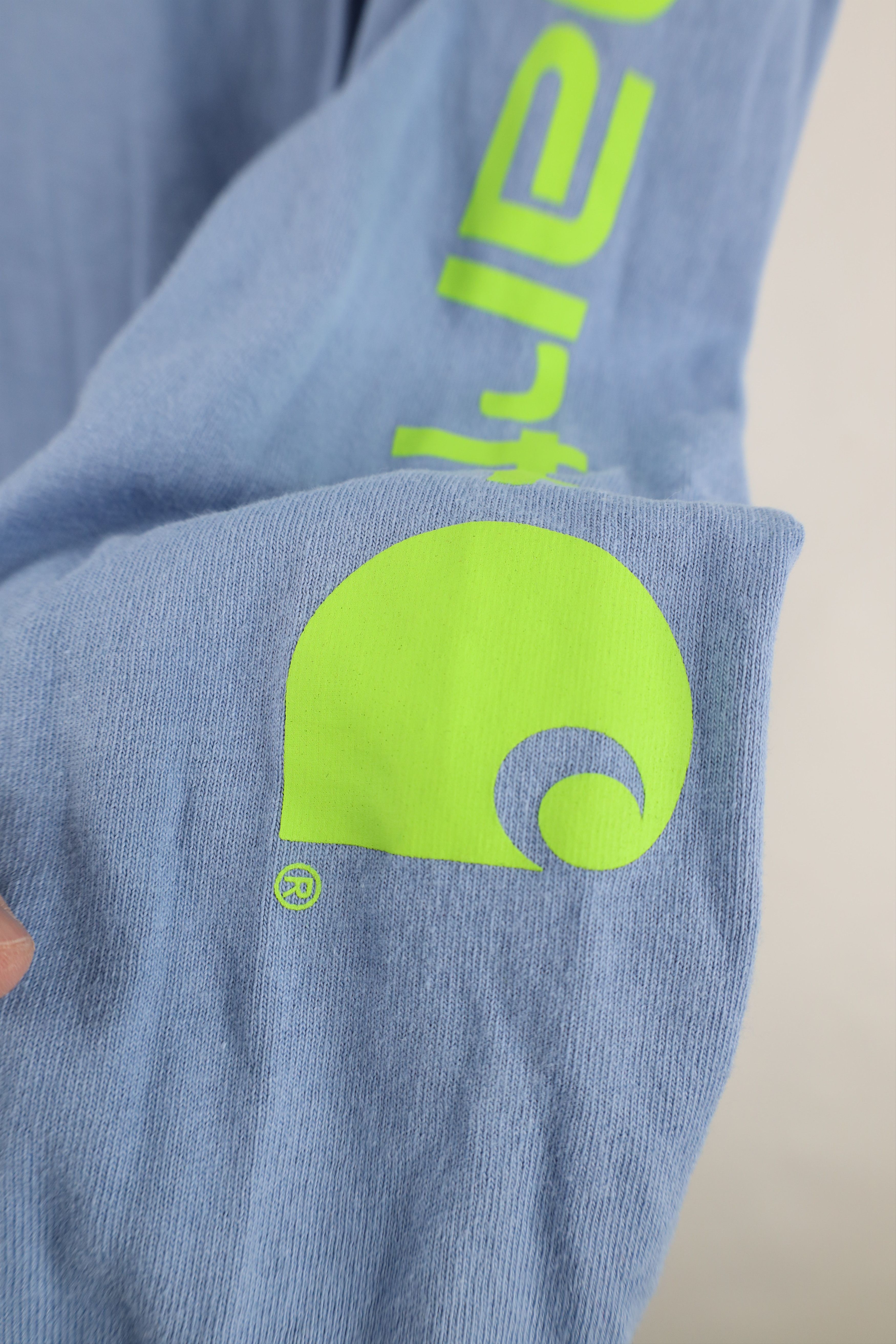 Carhartt Vintage Y2K Carhartt Spell Long Sleeve T-Shirt Blue Cotton Size US XXL / EU 58 / 5 - 5 Thumbnail