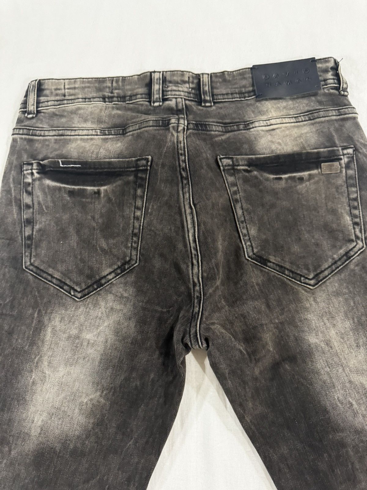 DAVID NAMAN David Naman Washed Black Denim Jeans – Regular Fit – W32 Size US 32 / EU 48 - 5 Thumbnail