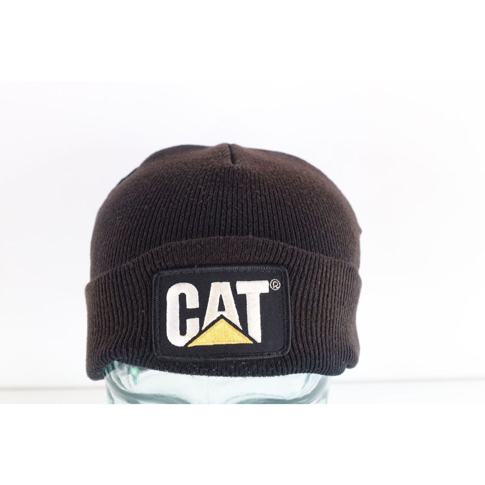 Caterpillar × Vintage Vintage 90s Cat Caterpillar Spell Out Patch Sun Faded Beanie Size ONE SIZE - 1 Thumbnail