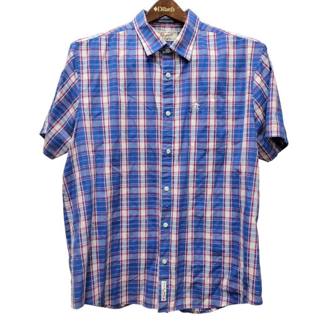 Original Penguin Penguin Men's Short Sleeves Button-Up Classic Plaid Size US XXL / EU 58 / 5 - 1 Thumbnail