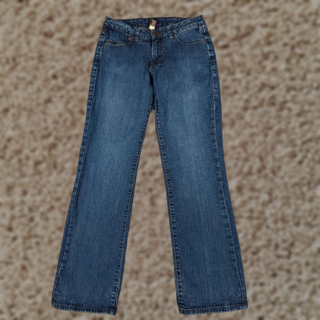 AG Jeans Jag Jeans Womens Blue Denim Bootcut Jeans 29x31 Low Rise Stretch 5-Pocket Cotton Blend Regular Size 8 Size 30" / US 8 / IT 44 - 1 Thumbnail
