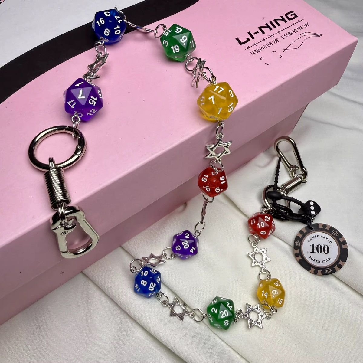 Jewelry Streetwear Colorful poker club cards pant jeans chain Size ONE SIZE - 5 Thumbnail