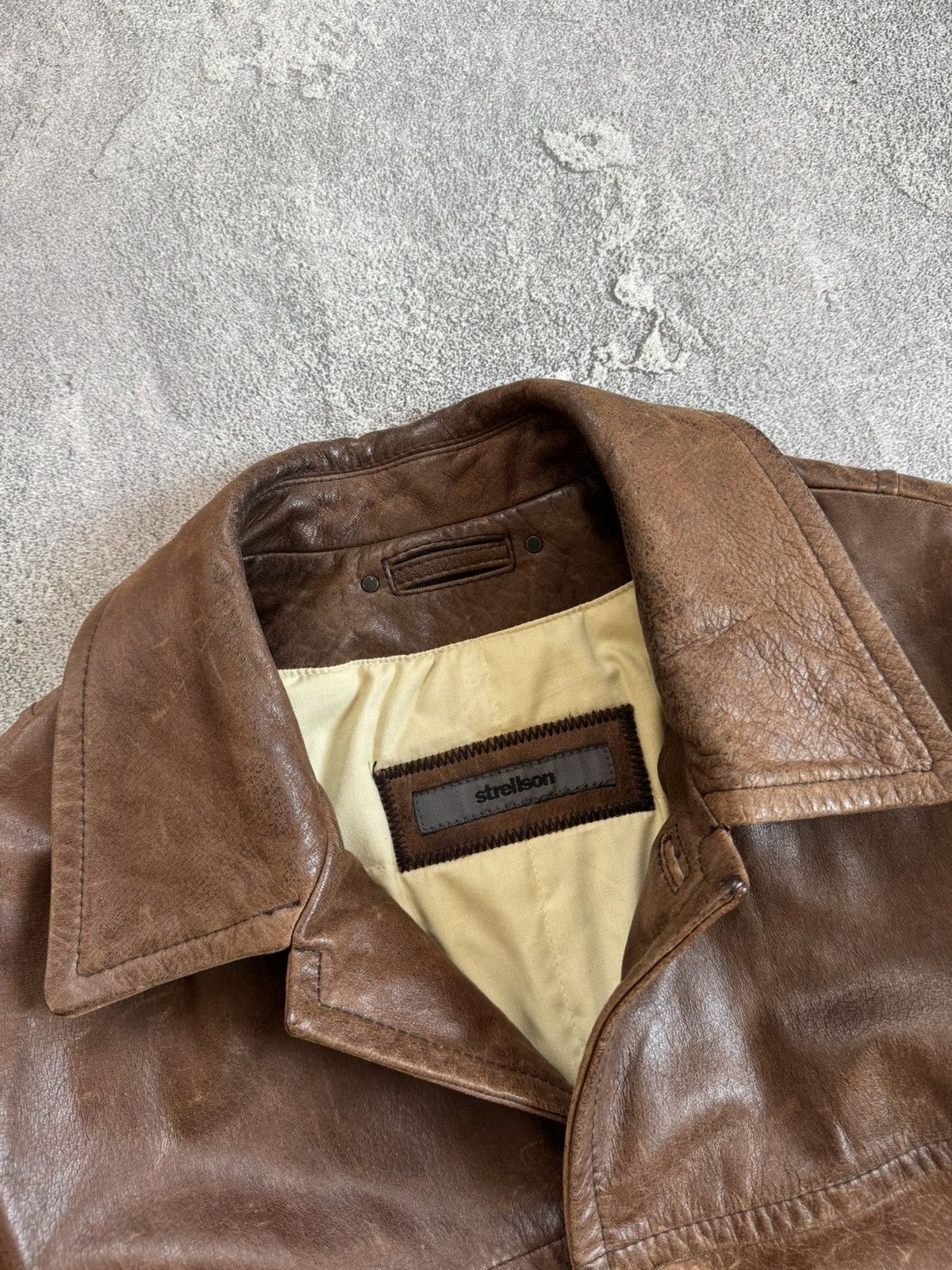 Strellson × Vintage Stellson Leather M aviator bomber pilot jacket coat brown Size US S / EU 44-46 / 1 - 10 Thumbnail
