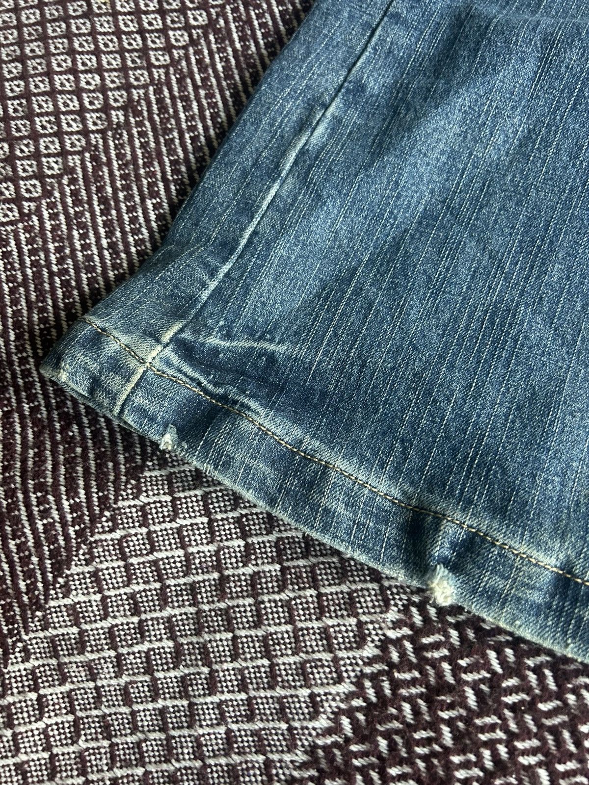 Japanese Brand Vintage X-Mail Japanese Style Faded Jeans Flared Size 38 Y2K Size 28" / US 6 / IT 42 - 4 Thumbnail