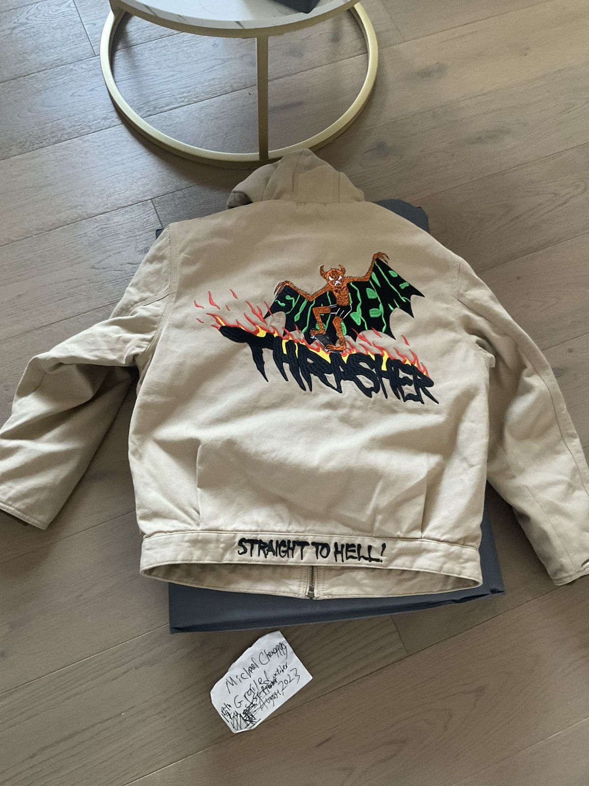Supreme Thrasher Hooded Work Jacket Tan - スケートボード Supreme Thrasher Hooded Work Jacket Tan - スケートボード