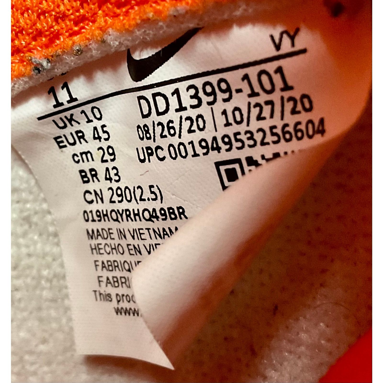 Nike Nike Dunk Hi Retro Orange White Syracuse DD1399-101 Sz 11 Size US 11 / EU 44 - 8 Thumbnail