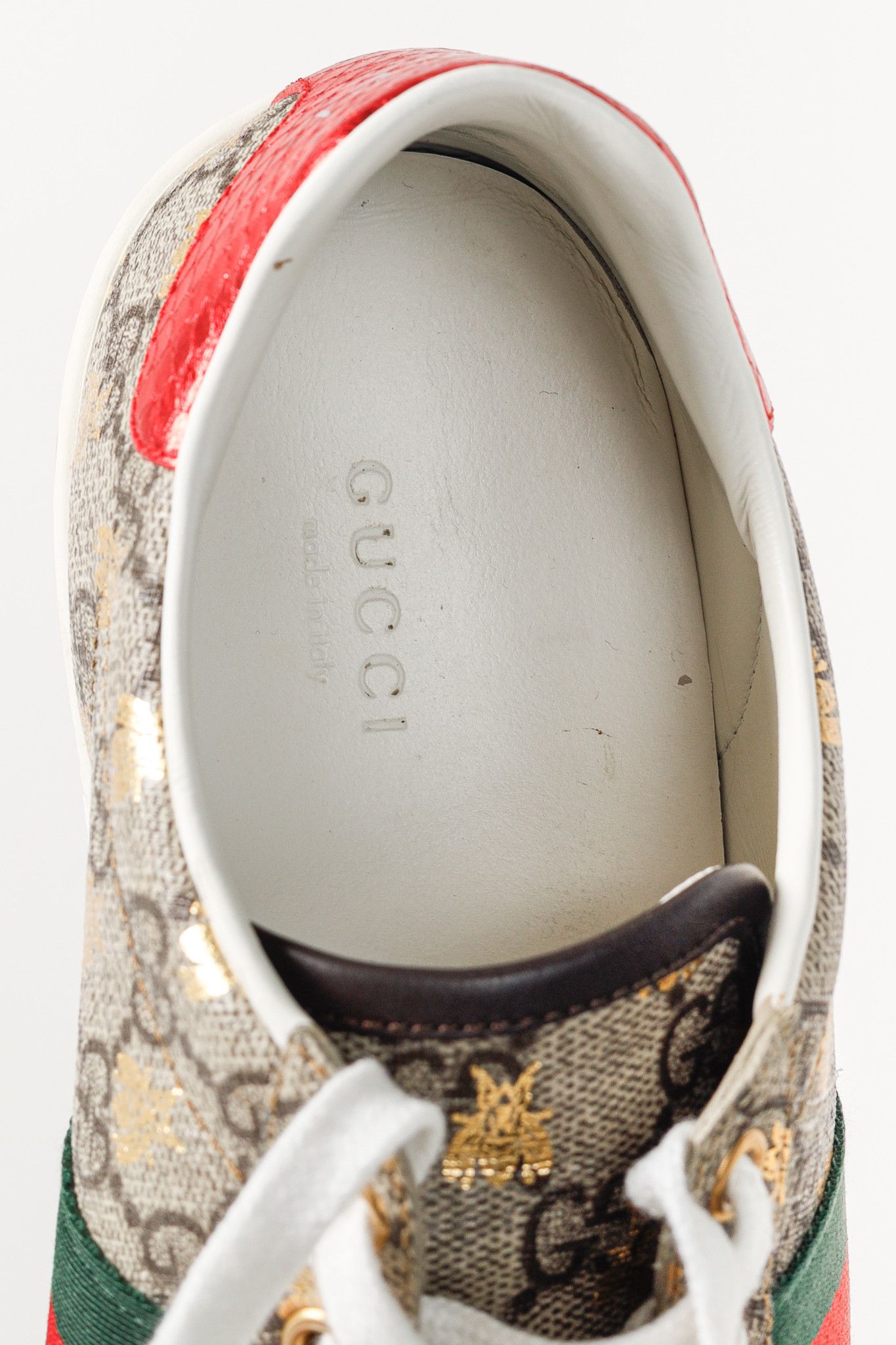 Gucci Gucci Ace GG Supreme Monogram Bee Sneakers Size US 7 / IT 37 - 11 Thumbnail