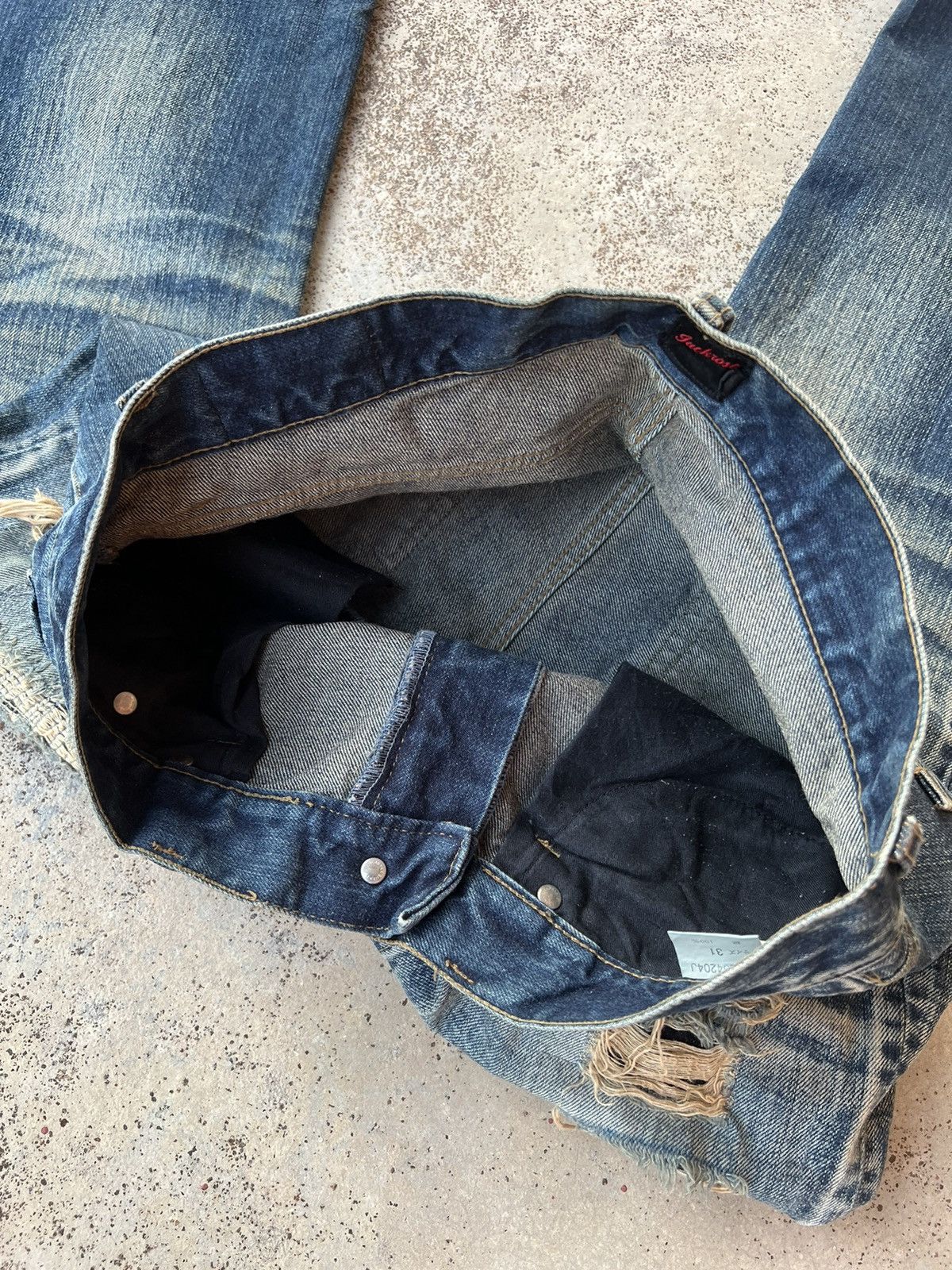 If Six Was Nine × JACKROSE JACK ROSE DISTRESSED RIPPED PUNK JEANS Size US 31 - 16 Thumbnail
