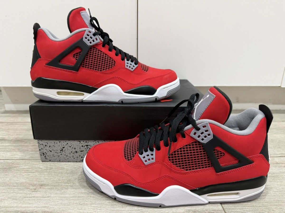Jordan Brand 2013 Air Jordan 4 Toro Bravo Fire Red White Black Grey 12 Size US 12 / EU 45 - 1 Thumbnail