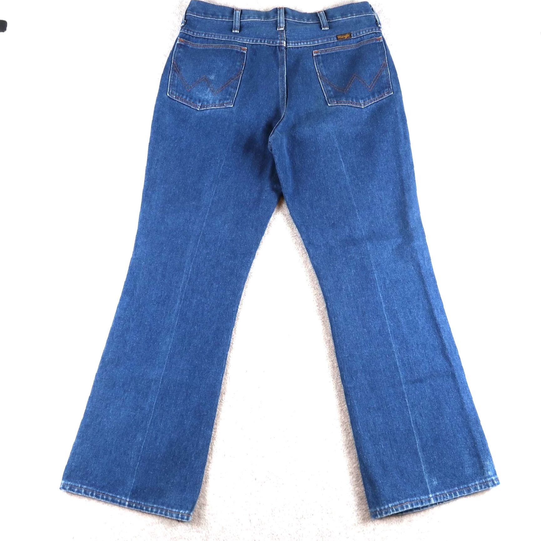 Wrangler VINTAGE Wrangler Bootcut Denim Jeans Men 34x30 945Den USA Cowboy 80s 70s Rock Logo Size US 34 / EU 50 - 2 Thumbnail