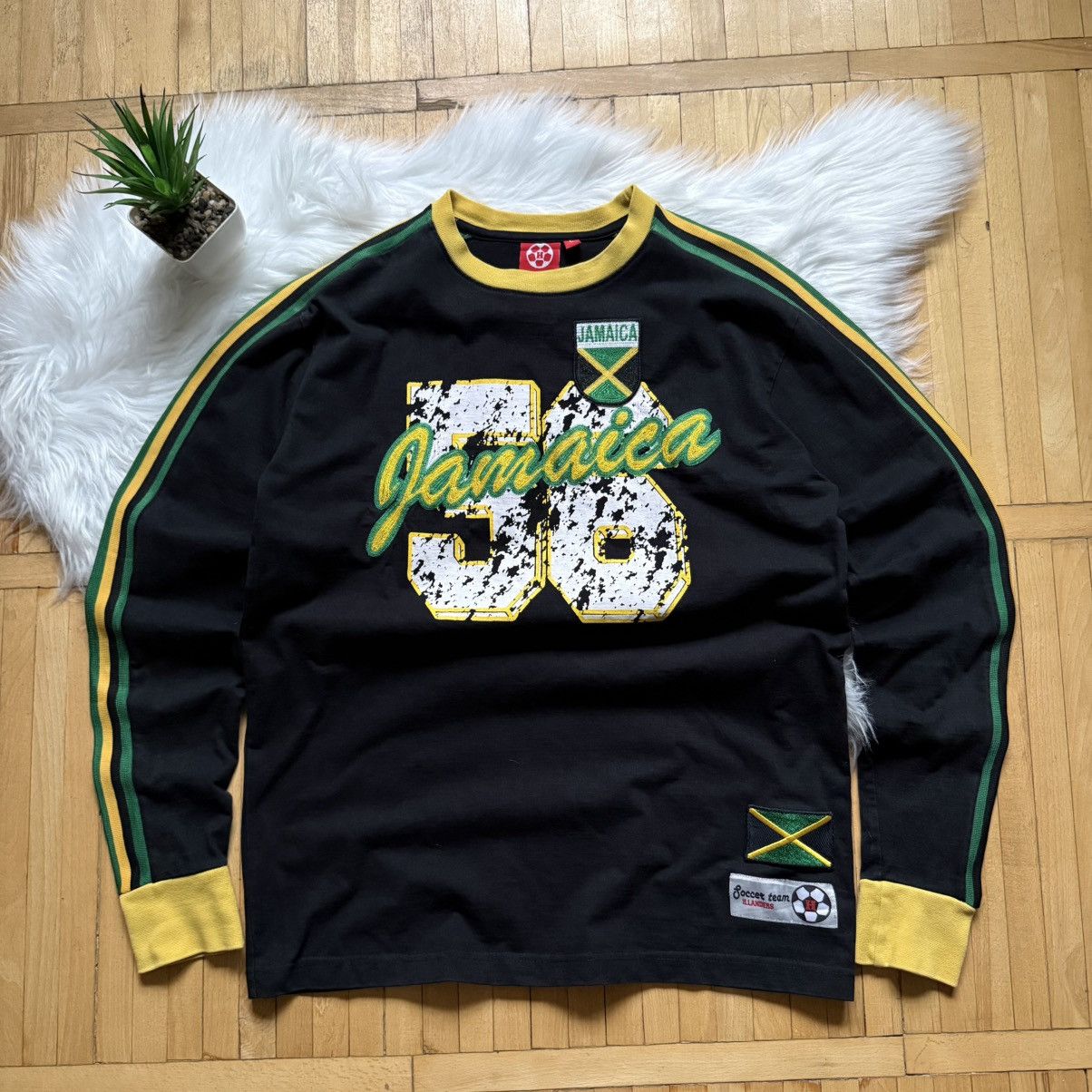 If Six Was Nine 📌 Vintage Y2K Jamaica Rasta Bob Marley Blokecore Sweatshirt Size US L / EU 52-54 / 3 - 1 Thumbnail