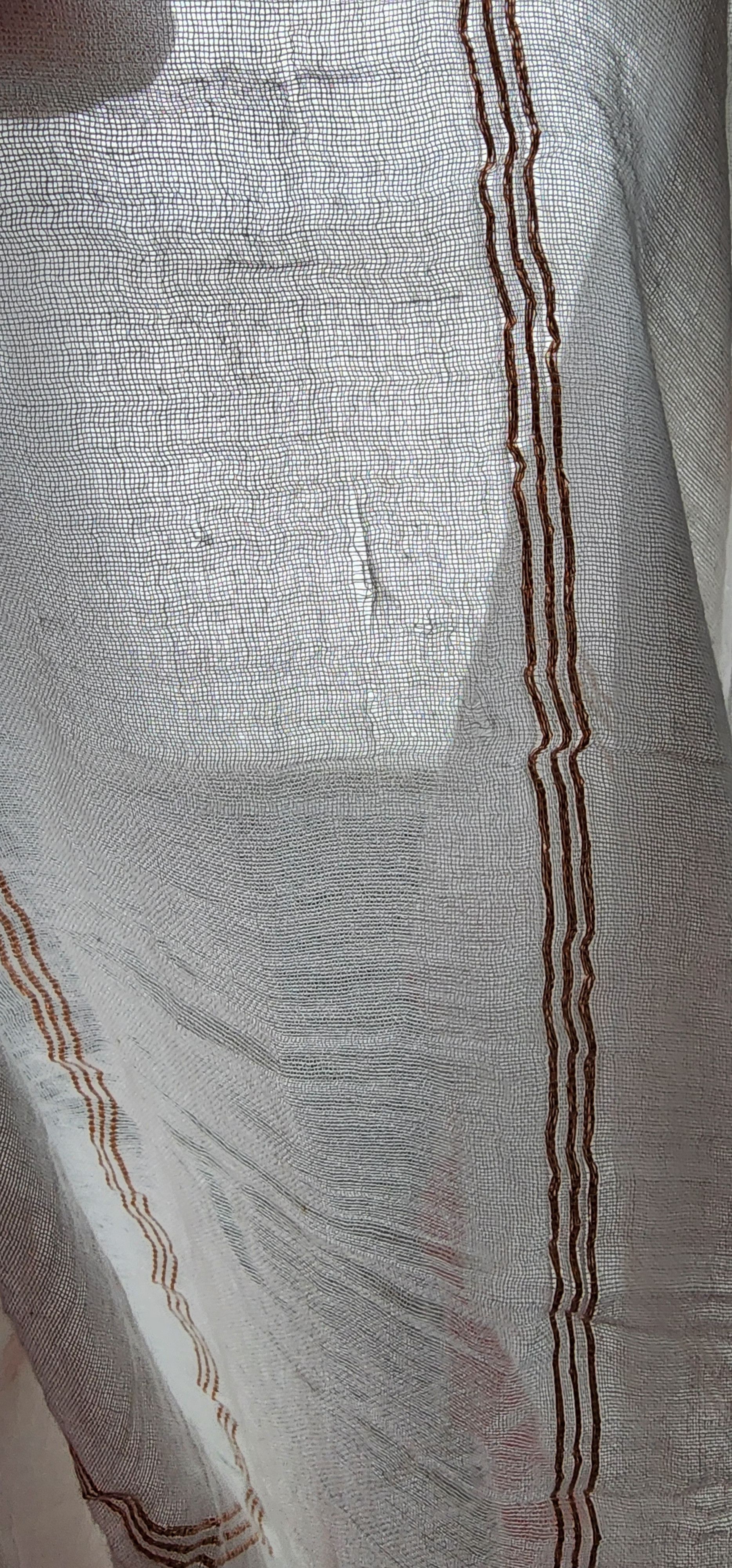 Gap New WOT GAP White Rose Gold Stripe Oblong Scarf One Size 76" Size ONE SIZE - 7 Thumbnail