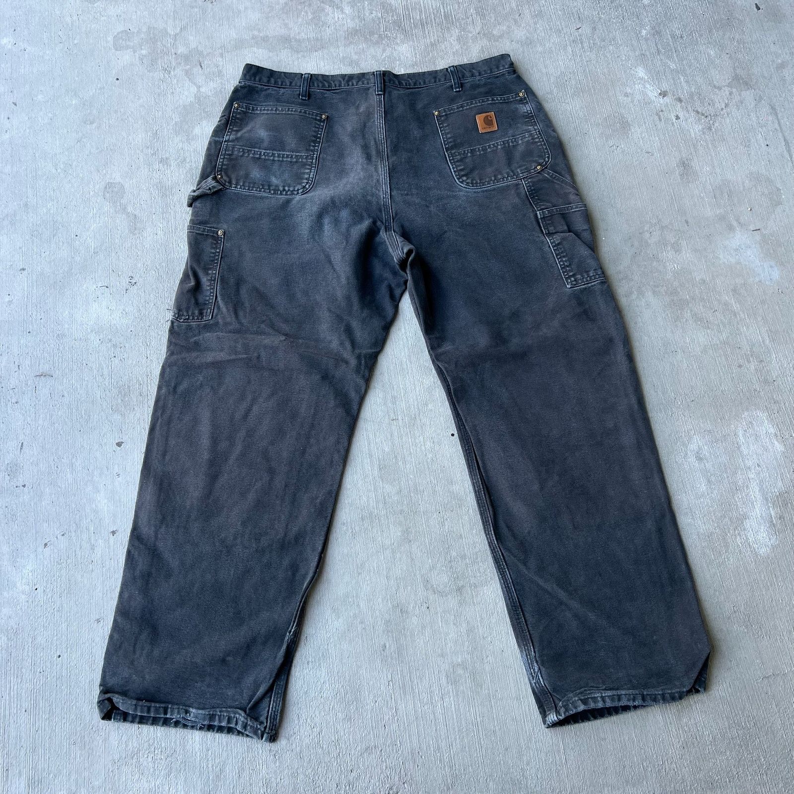 Carhartt × Vintage Carhartt faded black double knee work wear carpenter pants Size US 38 / EU 54 - 6 Thumbnail