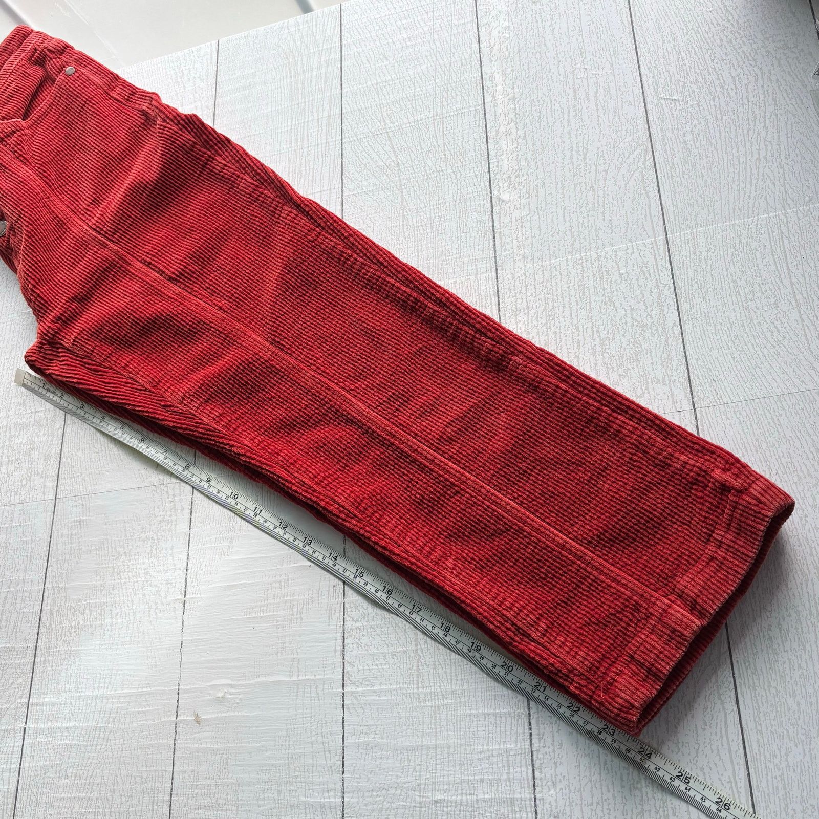 Judy Blue Judy Blue Rust Corduroy Straight Leg Ankle Pants Size 9/29 Size 23" - 10 Thumbnail